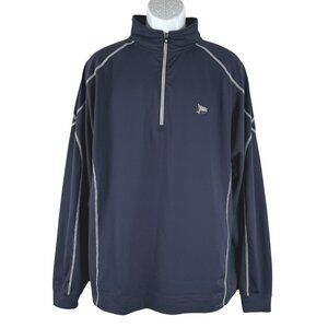 Footjoy 1/2 Zip Pullover Mens XL Blue Long Sleeve Golf Nylon Spandex TP-3176‎